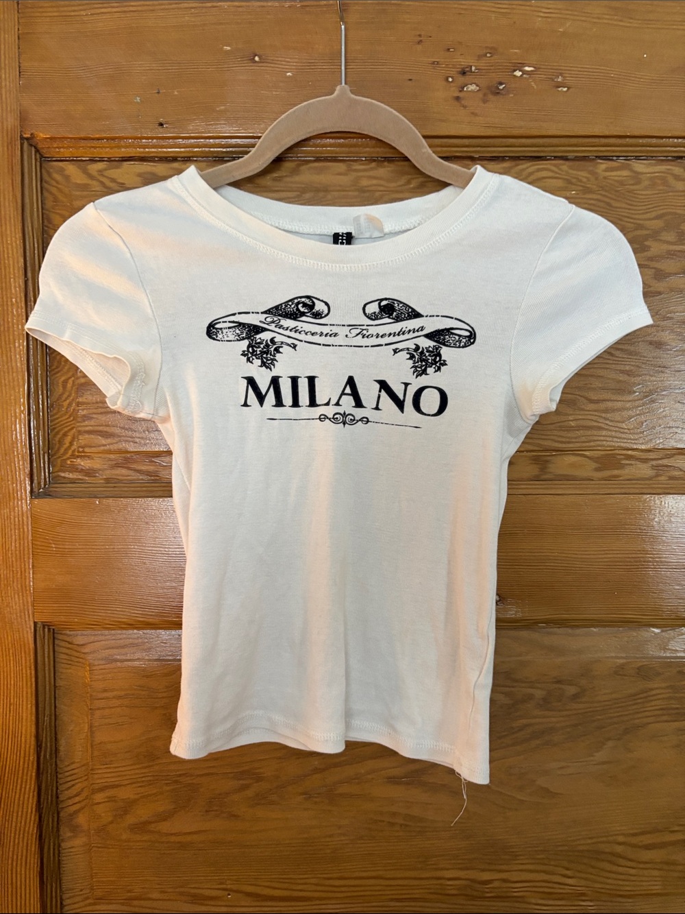 Divided Milano Graphic Tee - White with Black Print